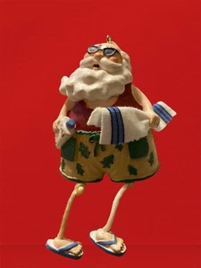 Santa Claus at the beach and kitty angel ornament - Picture 1 of 3