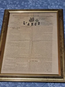 FOGLIO GIORNALE L'ARCO 2 Giugno 1889 "il Viaggio a Berlino e Roma Intangibile" - Foto 1 di 5
