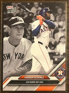 2024 Topps Now Lou Gehrig Day #LGD-12 Yordan Alvarez Houston Astros - Picture 1 of 2