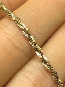 8” Vermeil (Gilded Silver) Spring Clasp Bracelet P25 - Picture 1 of 9