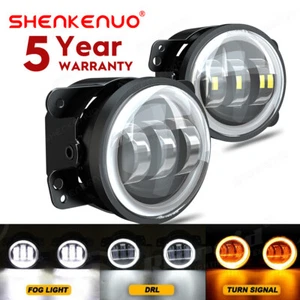 Luz antiniebla LED redonda de 4" ojo de ángel DRL lámpara giratoria para Chrysler PT Cruiser 2006-2010 - Imagen 1 de 16