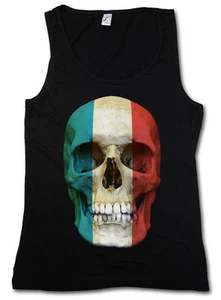 CLASSIC LUXEMBOURG SKULL FLAG TANK TOP Totenkopf Schädel Banner Fahne Luxemburg - Picture 1 of 2