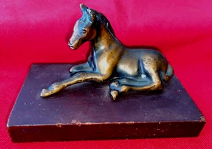 Vintage Bronze Horse Natural Patina Statement Piece Display Home Office - Picture 1 of 8