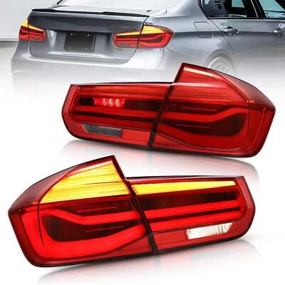 Luces traseras LED VLAND para BMW serie M3/3 2012-2018 sedán F30 F35 par de lentes rojas Foto 1 de 4