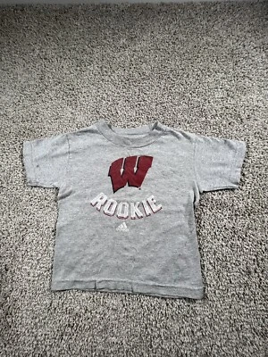 Adidas Wisconsin Badgers Toddler T-Shirt Boys Size 2T Gray - Image 1 of 4