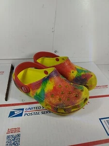 Crocs Rainbow Swirl Size 12-13 Kids Classic Colorful Tie Dye Shoes Marbled - Picture 1 of 13