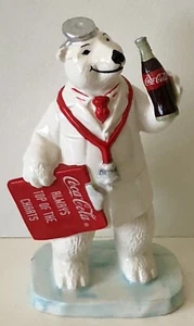 Vintage 1996 Coca Cola Werbung Eisbär Keramik Figur "Always A Doctor" - Bild 1 von 4