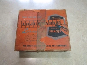 Reese's Brass Stencil Set...34 pcs in original box...vintage item...have a look! - Picture 1 of 9