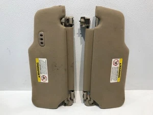 01-02 Grand Marquis Crown Vic Left & Right Dual Sun Visors Beige OEM - Picture 1 of 5