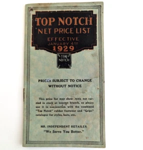 Lista de precios netos de primera categoría 1929 calzado de goma catálogo al por mayor calzado de goma. - Imagen 1 de 6