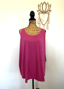 NWT Tek Gear Woman's Tank Racer Back Magenta Pink Sleeveless Breathable Top 2X - Picture 1 of 6