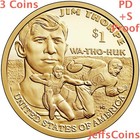 2018 PDS SACAGAWEA NATIVE AMERICAN JIM THORPE WA-THO- HUK + Proof Dollar P D S