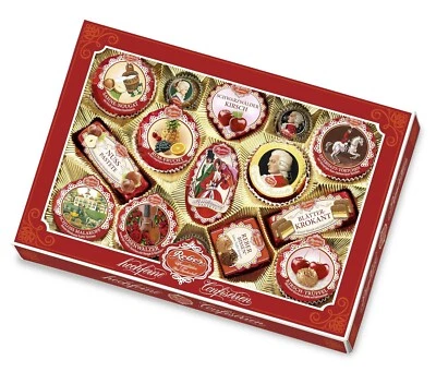 Reber Gold Cord 15pcs Window Gift Box 18.5 OZ ( PACK OF 1 )