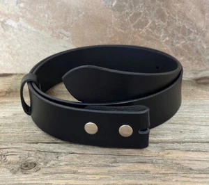 Handmade Genuine Men's Belt Full Grain Leather Without Buckle Heavy Duty Western - Picture 1 of 16