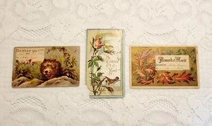 Antike Belohnungskarten 1800er viktorianisch gebraucht historische Erinnerungsstücke  - Bild 1 von 7