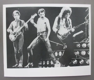Queen promo photo 8X10 glossy LIVE ONSTAGE - Freddie, Brian &. John !! - Picture 1 of 1