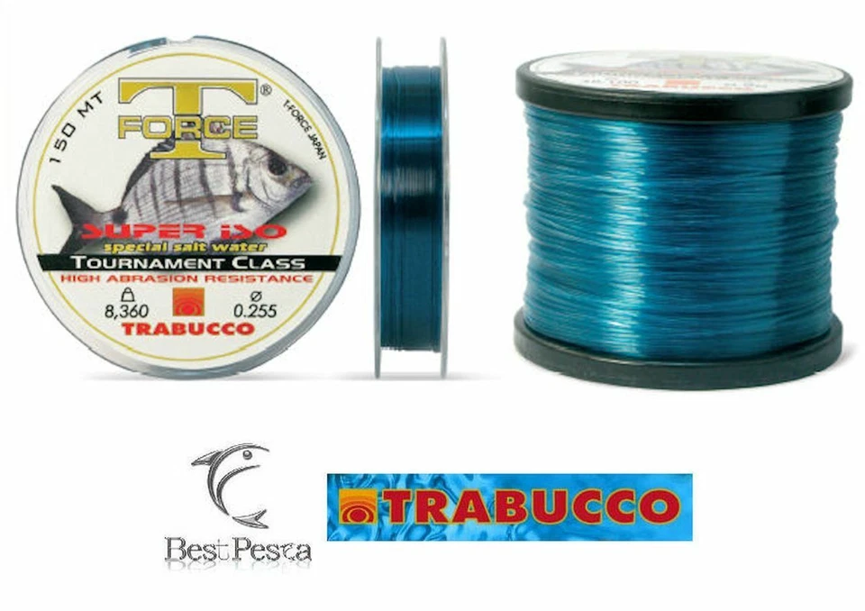 3 X MONOFILO PESCA MARE SALTWATER SUPER ISO 0.280 500M TRABUCCO 052-53-280