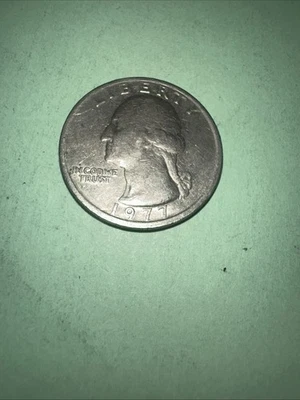 1977 Washington Quarter ERROR- OFF CENTER - Image 1 of 2