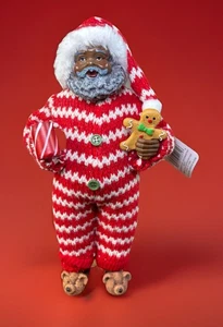 Ashland Weihnachten Sammlerstück Santa schwarz afroamerikanischer Weihnachtsmann Figur 11 Zoll Neu mit Etikett - Bild 1 von 10