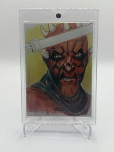 Topps Star Wars 23 Finest Sketch Darth Maul 1/1 Marcia Dye - Picture 1 of 2