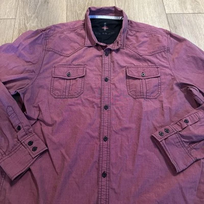 Camisa de hombre Jeans By Buffalo manga larga con botones roja talla XL Foto 1 de 4