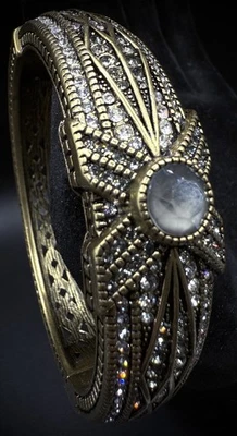 Heidi Daus Art Deco Style RhinestoneBangle Bracelet - Image 1 of 4