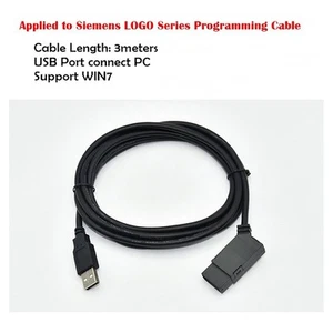 LOGO USB CABLE for Siemens PLCs Length Supports Windows Operating Systems - Zdjęcie 1 z 11