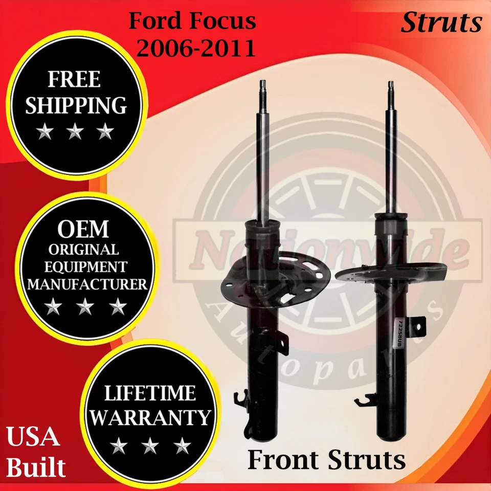 Puntales delanteros Monroe genuinos OEM para Ford Focus 2006-2011 garantía de por vida Foto 1 de 4
