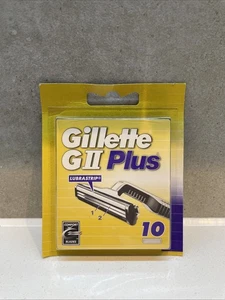 10 x Gillette GII G2 Plus Herren Rasierer Komfortklingen Kartusche Nachfüllpack Lubrastrip - Bild 1 von 3