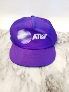Vintage AT&T Purple Snapback USA 80s 90s Retro - Picture 1 of 4