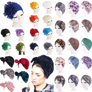 Cappello turbante donna cancro chemio perdita di capelli berretto musulmano hijab testa sciarpa ca C8 - Foto 1 di 51