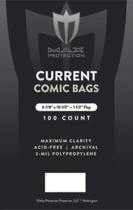 2000 Max Pro Current / Modern Comic Book Archival Poly Bags - 6 7/8 X 10 1/2 - Picture 1 of 1