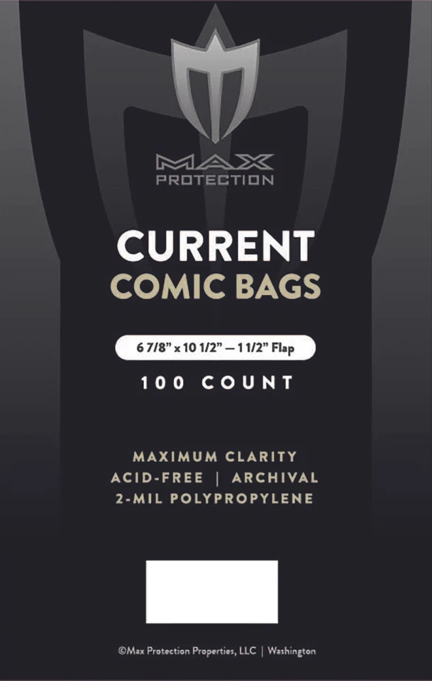 2000 Max Pro Current / Modern Comic Book Archival Poly Bags - 6 7/8 X 10 1/2 - Image 1 of 1