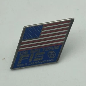 US Ski Team Anstecknadel FIS World Championships USA Flagge klein Clutch hinten Skifahren - Bild 1 von 12