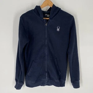 SPYDER Kids Boys Blue Full Zip Embroidered Hoodie Size XL - Picture 1 of 17