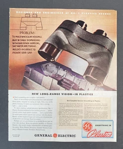 General Electric Vintage Print Ad Ge Plastics Binocular Southern Aircraft Corp - Picture 1 of 2