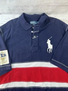 Polo Ralph Lauren Big Pony Flag Yacht Club ricamata polo rugby uomo XL - Foto 1 di 16