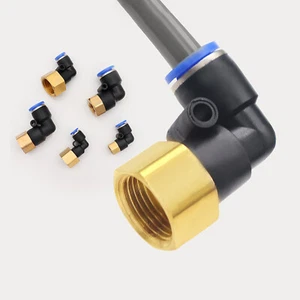 BSPP Stecker drehbarer Ellbogen Push Fit metrisch Push In Fittings BSPP Gewinde - Picture 1 of 6