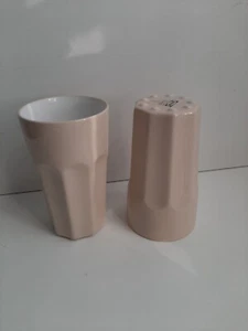 2 IKEA Pokal Becher Beige Latte Machiatto Kaffeebecher Höhe 15 cm - Bild 1 von 1