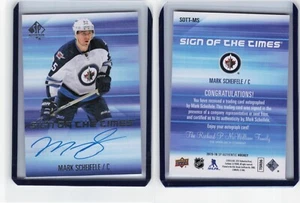 15/16 2015/16 SP Authentic Sign of the Times Auto #MS Mark Scheifele Jets - Picture 1 of 1