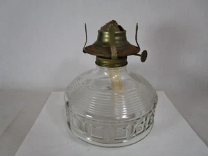 Vintage Clear Glass Oil Lamp Lamplight Farms Burner - Picture 1 of 6