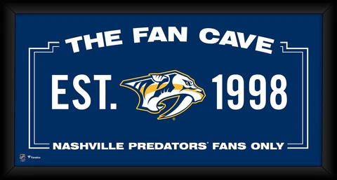 Nashville Predators Framed 10" x 20" Fan Cave Collage Cover