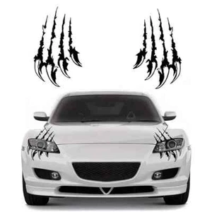 2 pegatinas decorativas para parachoques de luz de coche marcas de garra, pegatinas decorativas para parachoques de luz de coche - Imagen 1 de 20