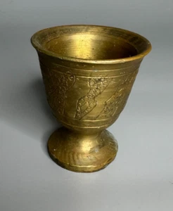 French vintage heavy small brass mortar pilon - Picture 1 of 5