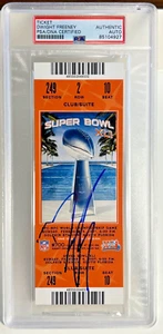 Dwight Freeney Signed Autograph Full 2007 Colts Super Bowl XLI Ticket Stub PSA - Picture 1 of 3