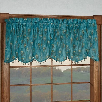 Cenefa festoneada transparente King Peacock zafiro 59 x 21 Foto 1 de 3