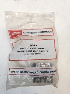 Dayton 2E104A Electric Water Heater Manual  Reset Limit Control  - Picture 1 of 2