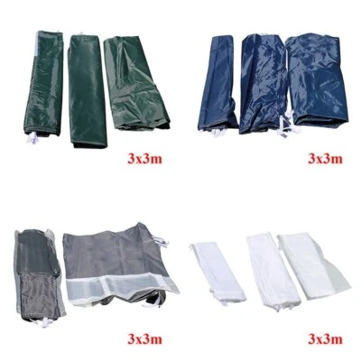 4 Pcs 2X2m/3X3m Gazebo Sides Panels Marquee Canopy Garden Tent Surround Cloth - Image 1 of 4