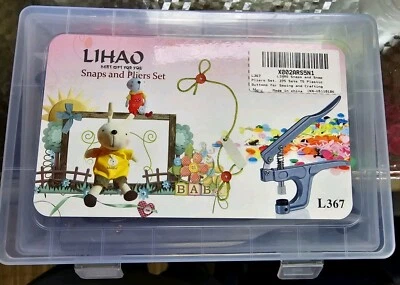 Snaps and Snap Pliers Set, 375 Sets T5 Plastic Buttons for Sewing and Crafting - Image 1 of 4