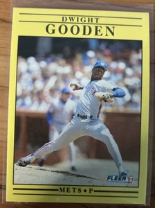 Dwight Gooden 1991 Fleer 148 New York Mets MLB Card Free Shipping - Picture 1 of 2